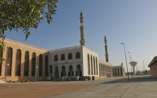 Masjid e Nimra, Arafat, Saudi Arabia – a mosque located at the foot of Mount Arafat, where pilgrims gather for prayers during Hajj.