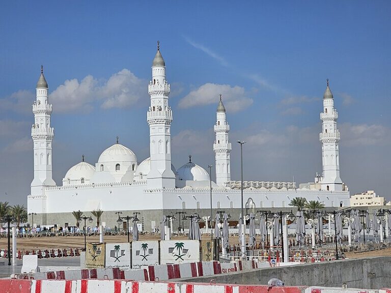 Masjid Quba, the first mosque built in Islam, located in Madinah, Saudi Arabia