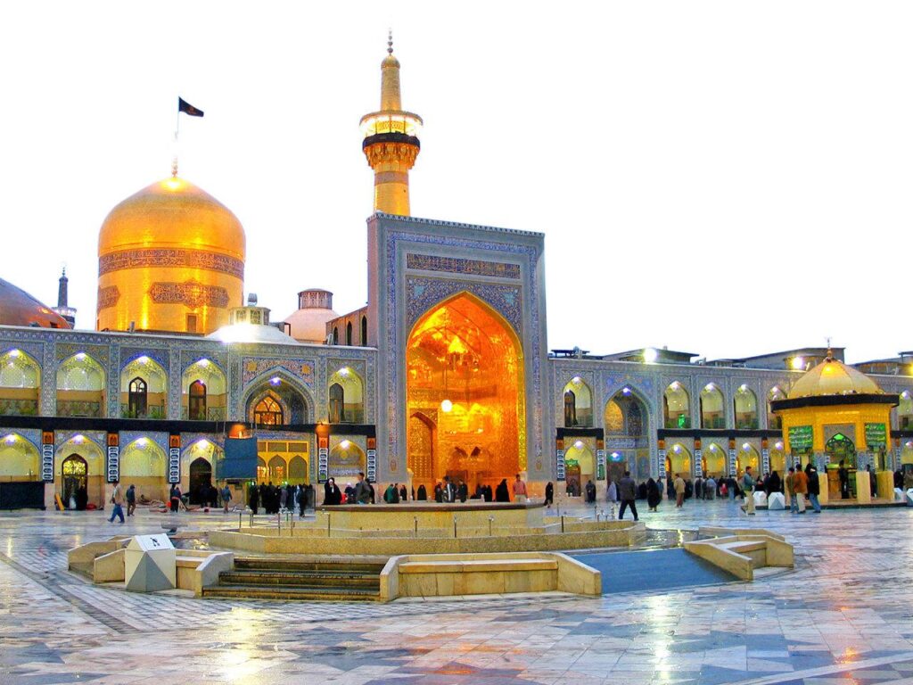 Mashhad, a major city in Iran, known for being the site of the shrine of Imam Reza, an important religious and pilgrimage destination.