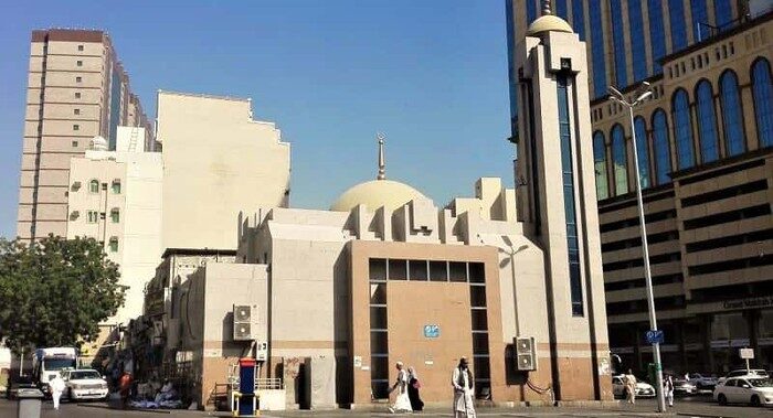 "Masjid al-Shajarah, Saudi Arabia – a mosque located near the miqat (boundary) for pilgrims starting their Hajj journey, where they enter into the state of Ihram.