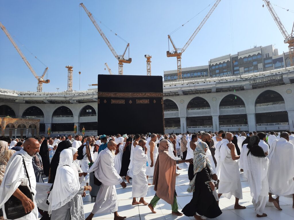 Tawaf e Kaaba – walking around the Kaaba seven times during Hajj and Umrah as an act of worship.